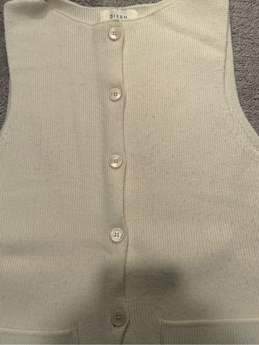 DISSH Cream Two-Piece Knit Vest and Skirt Set - Picture 9 of 16